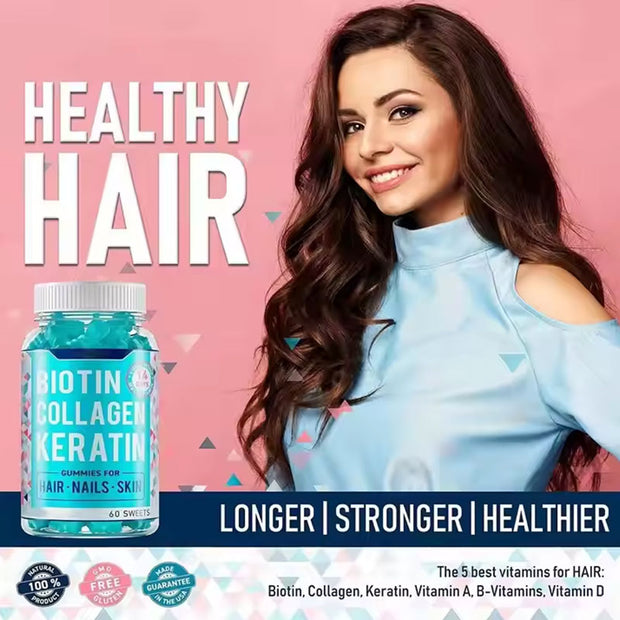 Collagen gummy hair growth biotin gummy