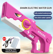 Shark Electric Water Gun Large Capacity Automatic Water Absorption Water Gun Continuous Firing Watergun Summer Pool Play Toy