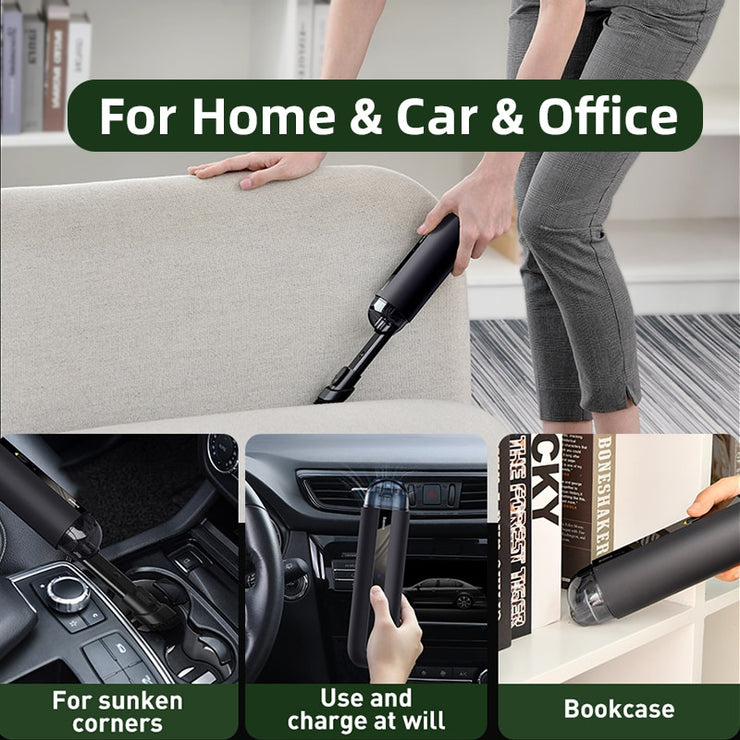 Baseus A2 Car Vacuum Cleaner Mini Handheld Auto Vacuum Cleaner with 5000Pa Powerful Suction For Home & Car & Office