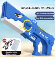 Shark Electric Water Gun Large Capacity Automatic Water Absorption Water Gun Continuous Firing Watergun Summer Pool Play Toy