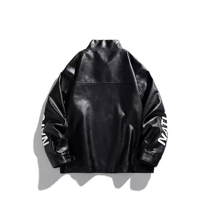 Men's motorcycle leather jacket