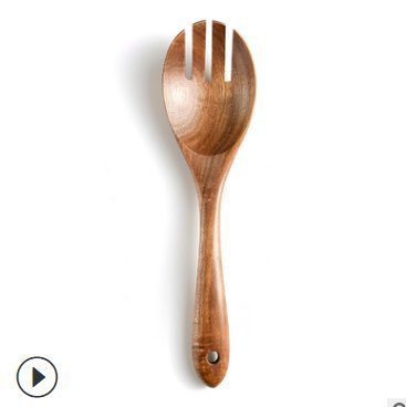 Teak wood solid wood heat-resistant soup spoon