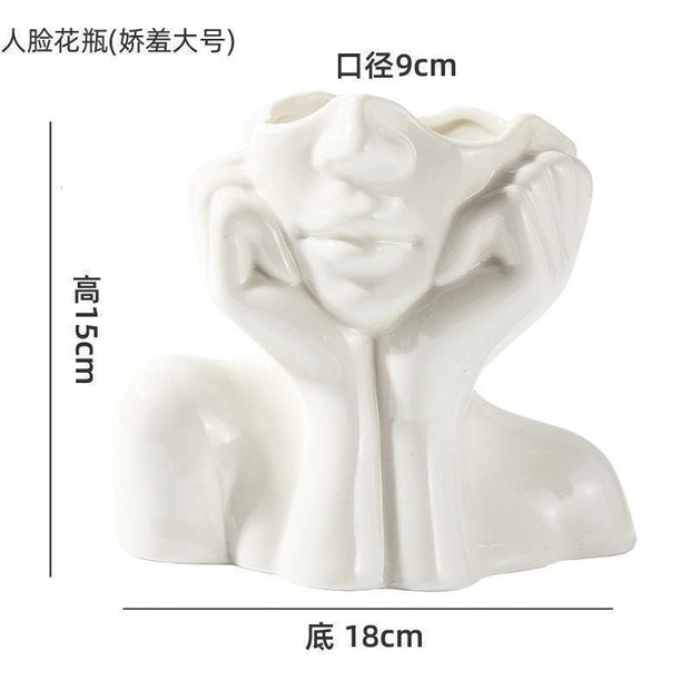 Human Body Ceramic Vase Human Shape Art Vase Nordic Home Decoration Ceramic Vase