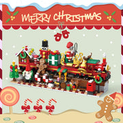 Christmas Building Blocks, 24 Days Countdown Calendars Blind Box, Christmas Trains Santa Claus Railcar Building Bricks