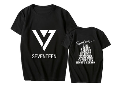 SEVENTEEN clothes Cui Shengzhe Li Zhixun with the same surrounding short sleeve T-shirt student men's and women's summer clothes