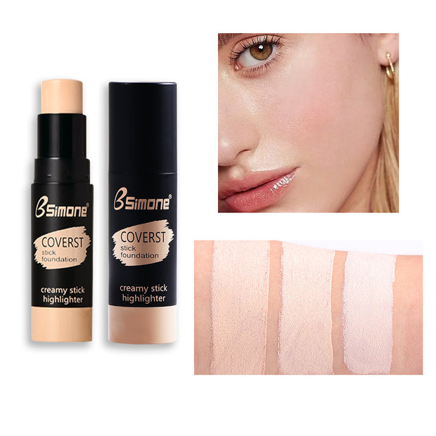 BSIMONE Natural And Durable Waterproof Concealer Repairing Stick Matte 3D Brightening Repairing Nose Shadow Concealer Stick