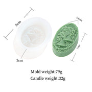 Santa Bell Christmas Tree Candle Mold Christmas Leaves Aromatherapy