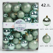 Christmas 3/4/5CM Christmas Ball Decoration Pendant 42pcs Color Box Christmas Tree Ornament Decoration Props