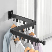 Retractable Cloth Drying Rack Folding Clothes Hanger Wall Mount Indoor Amp Outdoor Space Saving Home Laundry Clothesline