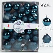 Christmas 3/4/5CM Christmas Ball Decoration Pendant 42pcs Color Box Christmas Tree Ornament Decoration Props