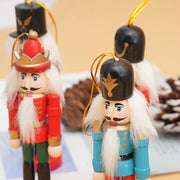 Christmas Gift Nutcracker Cartoon Christmas Tree Wooden Pendant Doll