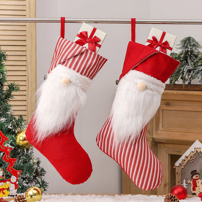 Christmas Dwarf Faceless Old Man Striped Socks Christmas Tree Pendant Large Gift Bag Christmas Decorations