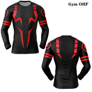 Fitness clothes, tight fitting clothes, quick drying clothes, short sleeves, long sleeves for men