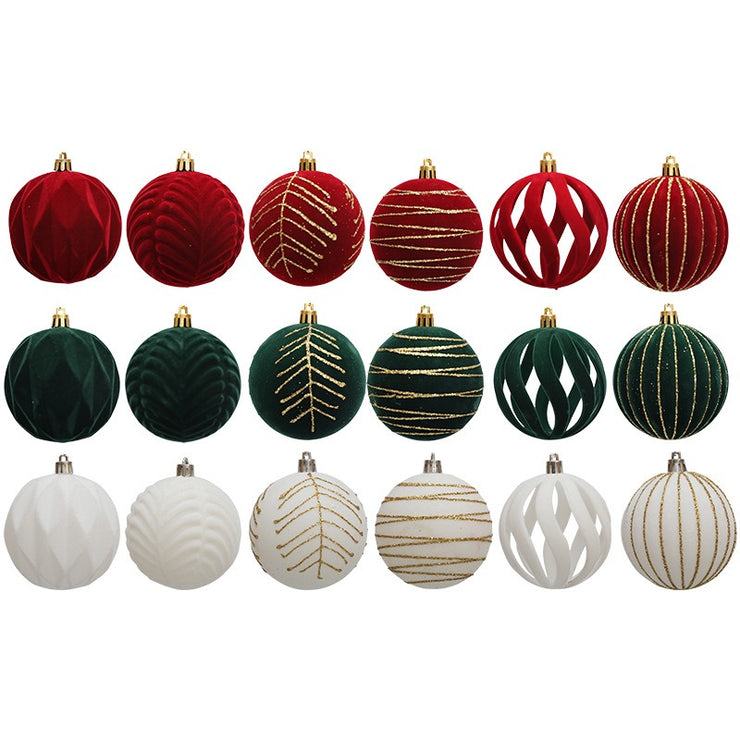 Christmas Ball 8cm Christmas Tree Hanging Ball Window Decoration Suede Ball