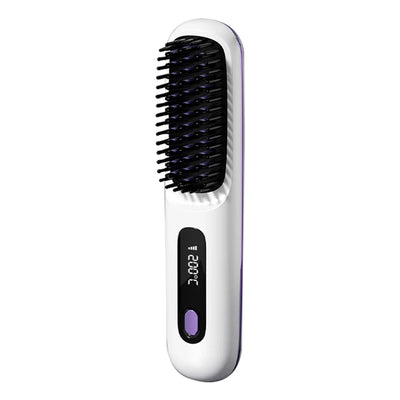 LCD wireless straightening comb rechargeable ceramic electric