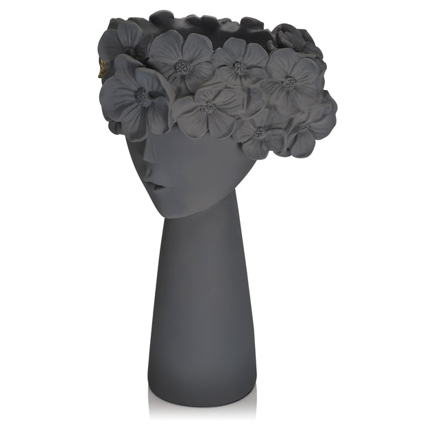 dark gray flowerpot home resin ornaments