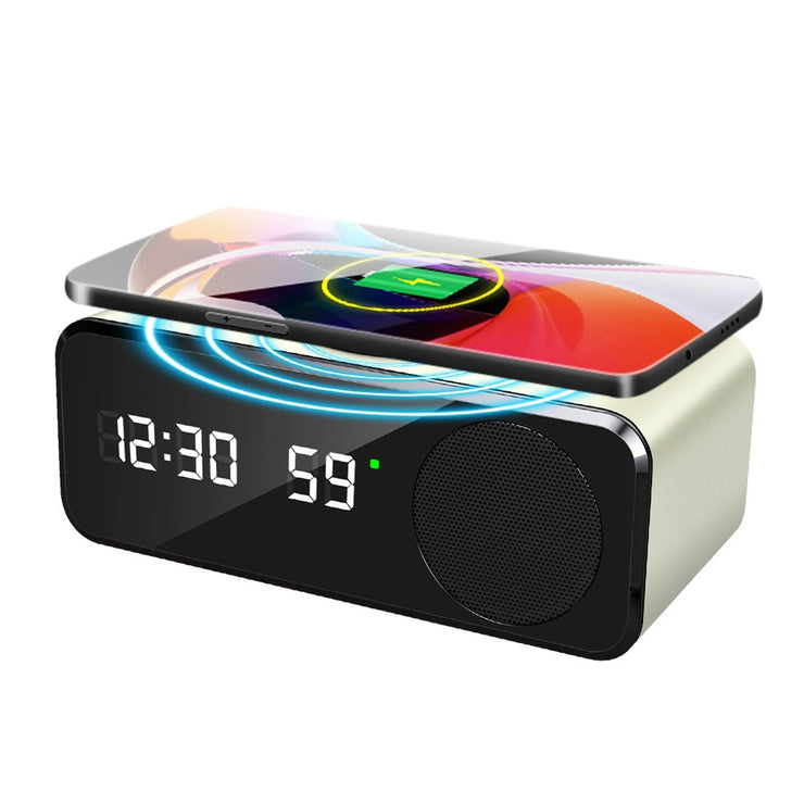 Time display wireless charging Bluetooth speaker