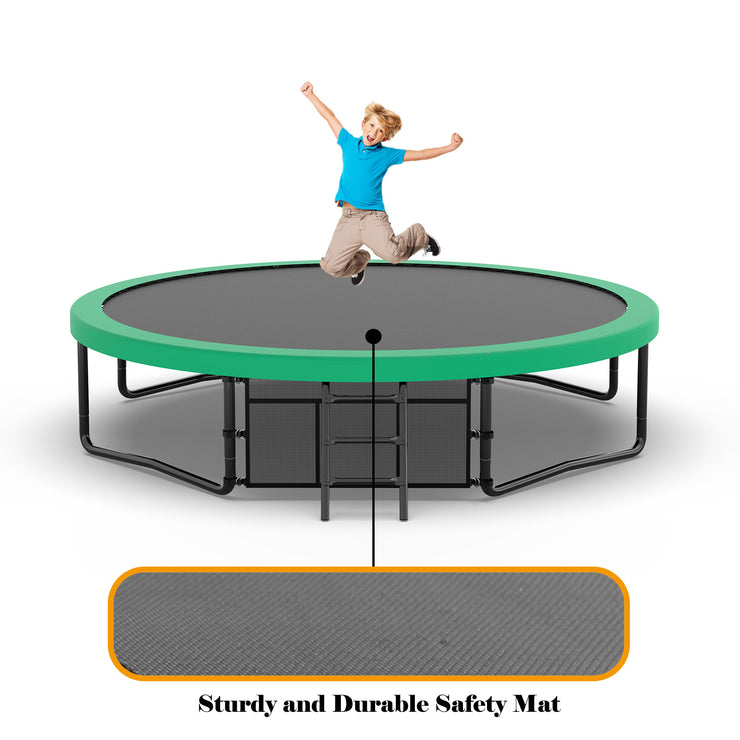 12FT Recreational Kids Trampoline with Safety Enclosure Net