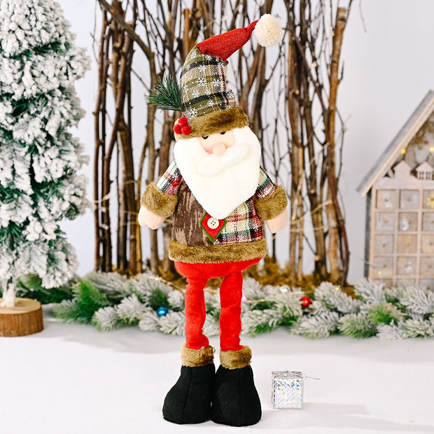 Christmas Telescopic Santa Claus Snowman Doll Christmas Ornament