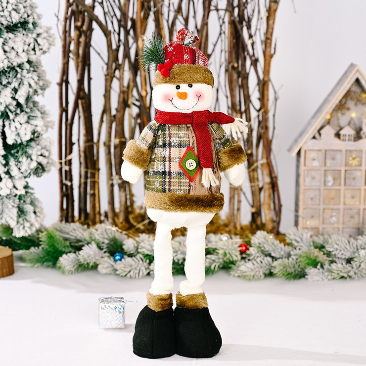 Christmas Telescopic Santa Claus Snowman Doll Christmas Ornament