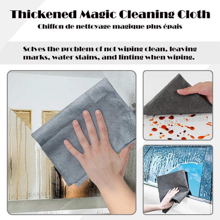 1-10PCS Magic Cleaning Cloths Reusable Microfiber Washing Rags Car Window Mirror Wipe Towels Rag Household Kitchen Clean Tools