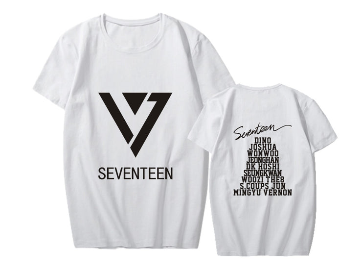 SEVENTEEN clothes Cui Shengzhe Li Zhixun with the same surrounding short sleeve T-shirt student men's and women's summer clothes