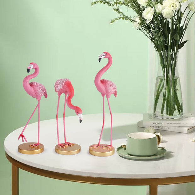 Minimalist flamingo resin home decor