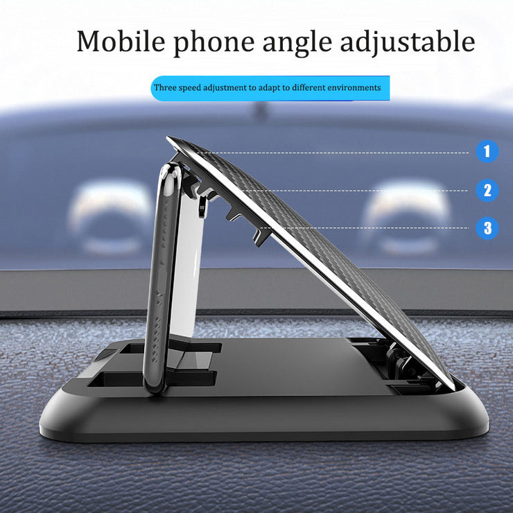 Mobile phone holder, sunshade instrument panel, AR navigation device holder, car carbon fiber patterned mobile phone holder, sil