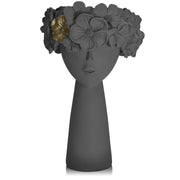 dark gray flowerpot home resin ornaments