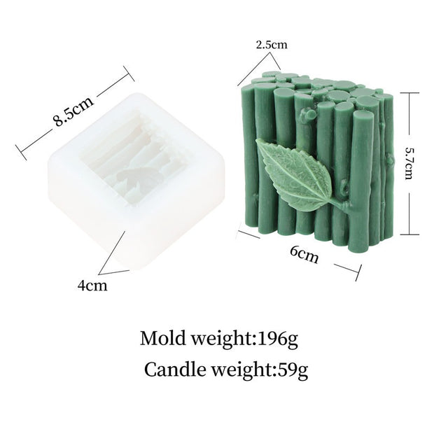 Santa Bell Christmas Tree Candle Mold Christmas Leaves Aromatherapy