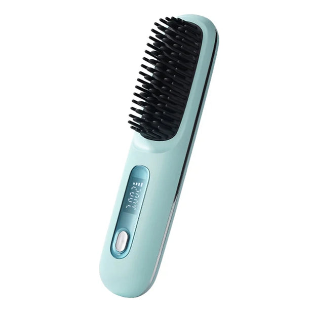 LCD wireless straightening comb rechargeable ceramic electric