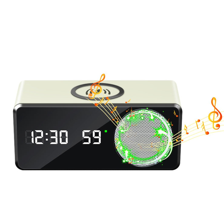 Time display wireless charging Bluetooth speaker