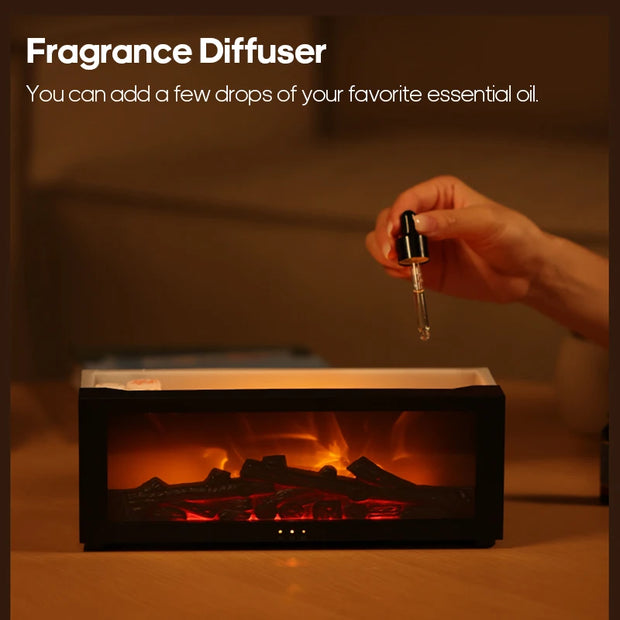 Flame atmosphere humidifier simulation fireplace mute automatic large spray household gifts must be placed