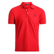 Man Polo Shirt Mens Casual Deer Embroidery Cotton Polo shirt Men Short Sleeve High Quantity polo men