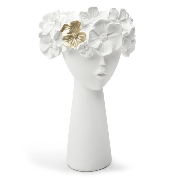 White flowerpot home resin ornaments