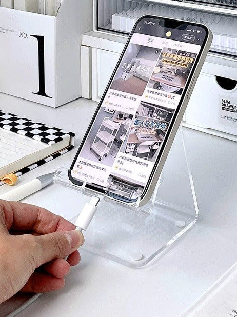 Acrylic phone stand office desk accessories desktop display mobile stand counter phone display