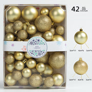 Christmas 3/4/5CM Christmas Ball Decoration Pendant 42pcs Color Box Christmas Tree Ornament Decoration Props