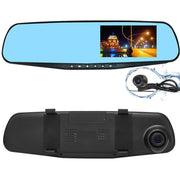 ANLUD Car Camera DVR Dual Lens Dash Cam Rear View Mirror Auto Video Recorder GPS Detector